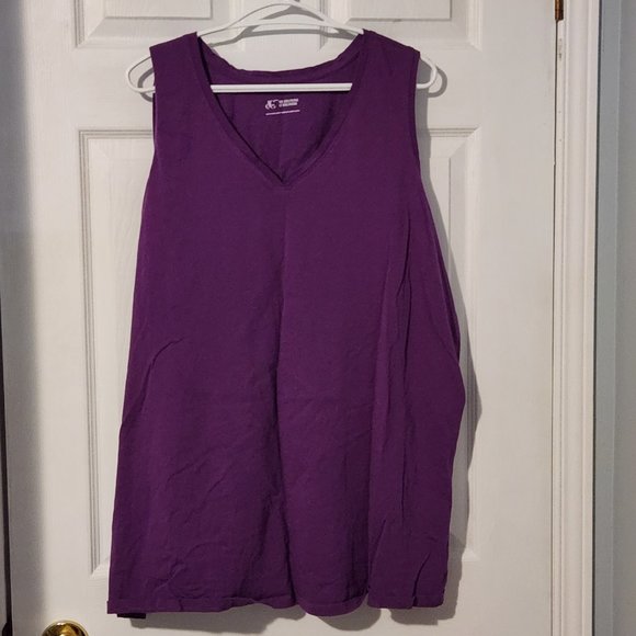 Penningtons DC Girlfriend Purple Tank Top, Women's Size 2x - Picture 2 of 6